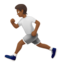 person running: medium-dark skin tone