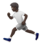 person running: dark skin tone