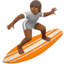 person surfing: medium-dark skin tone