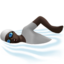 person swimming: dark skin tone