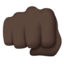 oncoming fist: dark skin tone