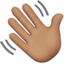 waving hand: medium skin tone