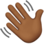 waving hand: medium-dark skin tone