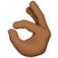 OK hand: medium-dark skin tone