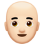 man: light skin tone, bald