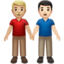 men holding hands: medium-light skin tone, light skin tone