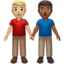 men holding hands: medium-light skin tone, medium-dark skin tone