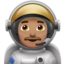 man astronaut: medium skin tone