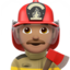 man firefighter: medium skin tone