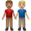 men holding hands: medium skin tone, medium-light skin tone