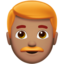 man: medium skin tone, red hair