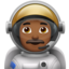 man astronaut: medium-dark skin tone