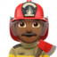 man firefighter: medium-dark skin tone