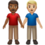 men holding hands: medium-dark skin tone, medium-light skin tone