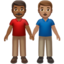 men holding hands: medium-dark skin tone, medium skin tone