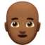 man: medium-dark skin tone, bald