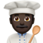 man cook: dark skin tone