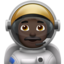 man astronaut: dark skin tone