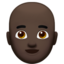 man: dark skin tone, bald