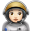 woman astronaut: light skin tone