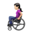 woman in manual wheelchair: light skin tone