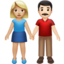 woman and man holding hands: medium-light skin tone, light skin tone