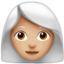 woman: medium-light skin tone, white hair