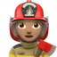 woman firefighter: medium skin tone