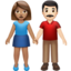 woman and man holding hands: medium skin tone, light skin tone