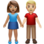 woman and man holding hands: medium skin tone, medium-light skin tone