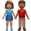 woman and man holding hands: medium skin tone, medium-dark skin tone