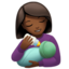 woman feeding baby: medium-dark skin tone