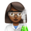 woman scientist: medium-dark skin tone