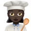 woman cook: dark skin tone