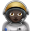 woman astronaut: dark skin tone