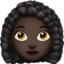 woman: dark skin tone, curly hair