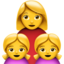 family: woman, girl, girl