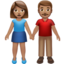 woman and man holding hands: medium skin tone