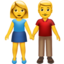 woman and man holding hands