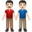 men holding hands: light skin tone