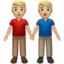 men holding hands: medium-light skin tone