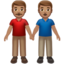 men holding hands: medium skin tone