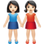 women holding hands: light skin tone