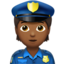 police officer: medium-dark skin tone