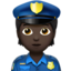 police officer: dark skin tone