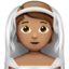 person with veil: medium skin tone