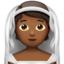 person with veil: medium-dark skin tone