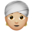 person wearing turban: medium-light skin tone