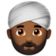 homme portant un turban: peau moyennement foncée