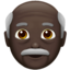 old man: dark skin tone